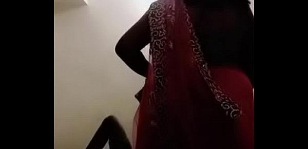  Swathi naidu romantic saree change part-1